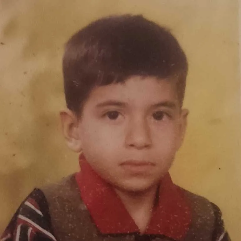 Artin Zamani as a child